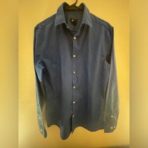 Sleek H&M slim-fit blue shirt in size Medium